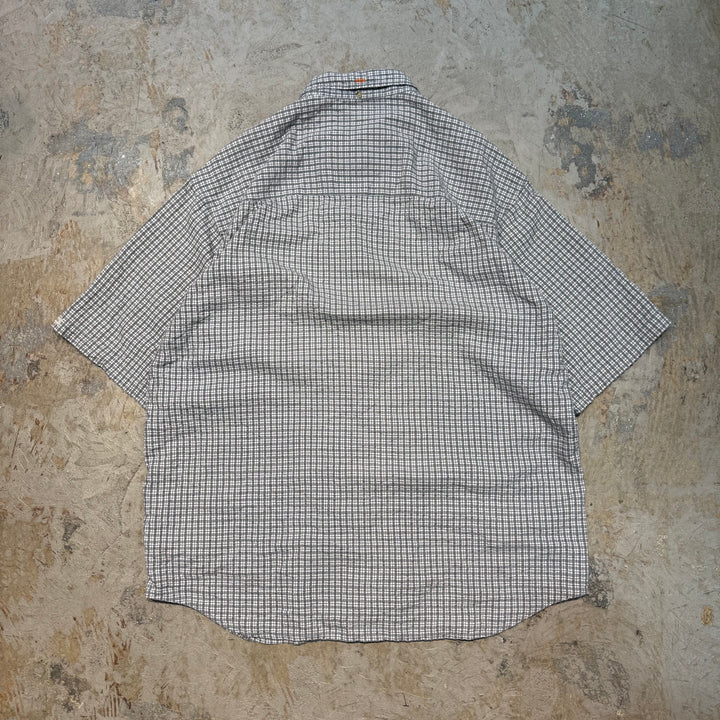Used clothing Columbia/ Columbia/Button-down short sleeve shirt/Checked pattern/Size L