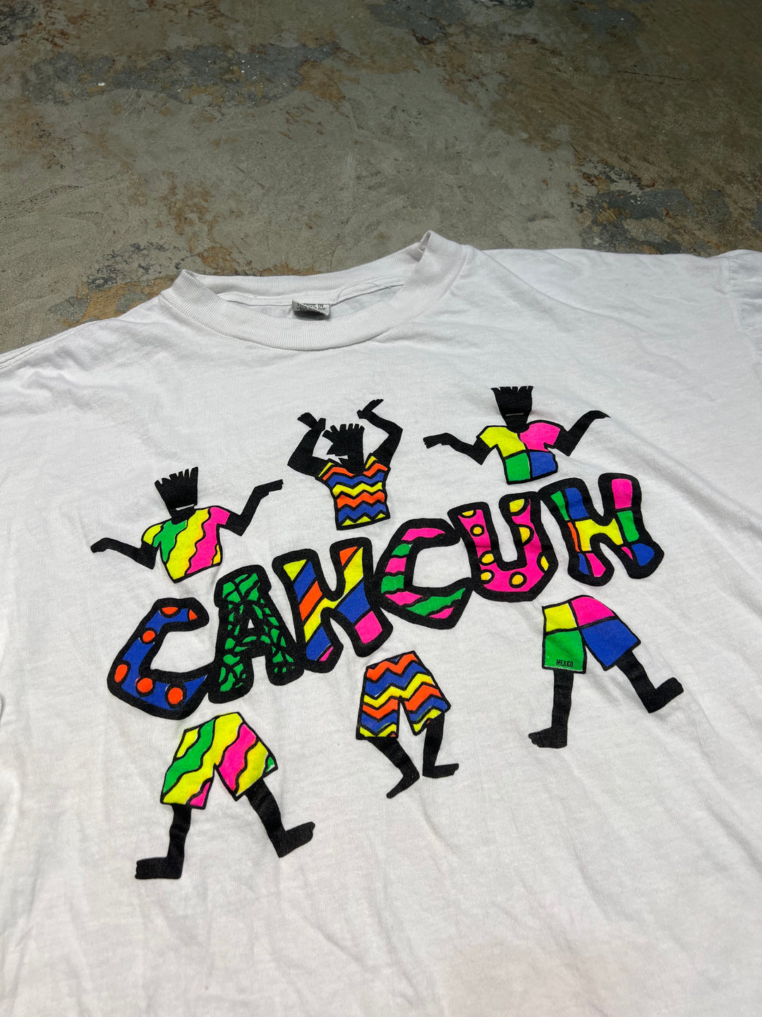 #MA197 古着 90's メキシコ･カンクン / ヴィンテージ シングルステッチ プリントTシャツ/サイズXL