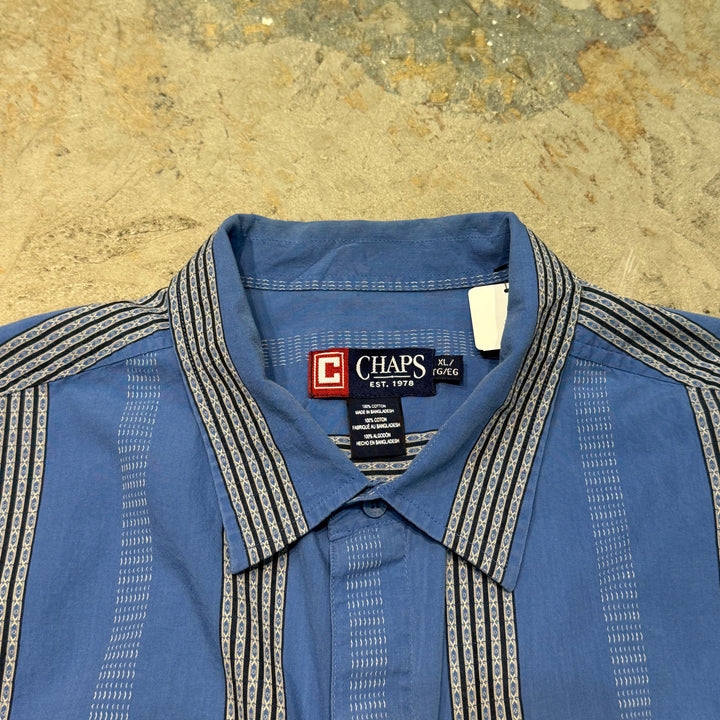 古着 CHAPS RALPH LAUREN/ チャップス ラルフ ローレン/ 半袖シャツ/ 開襟/ リメイク/サイズXL