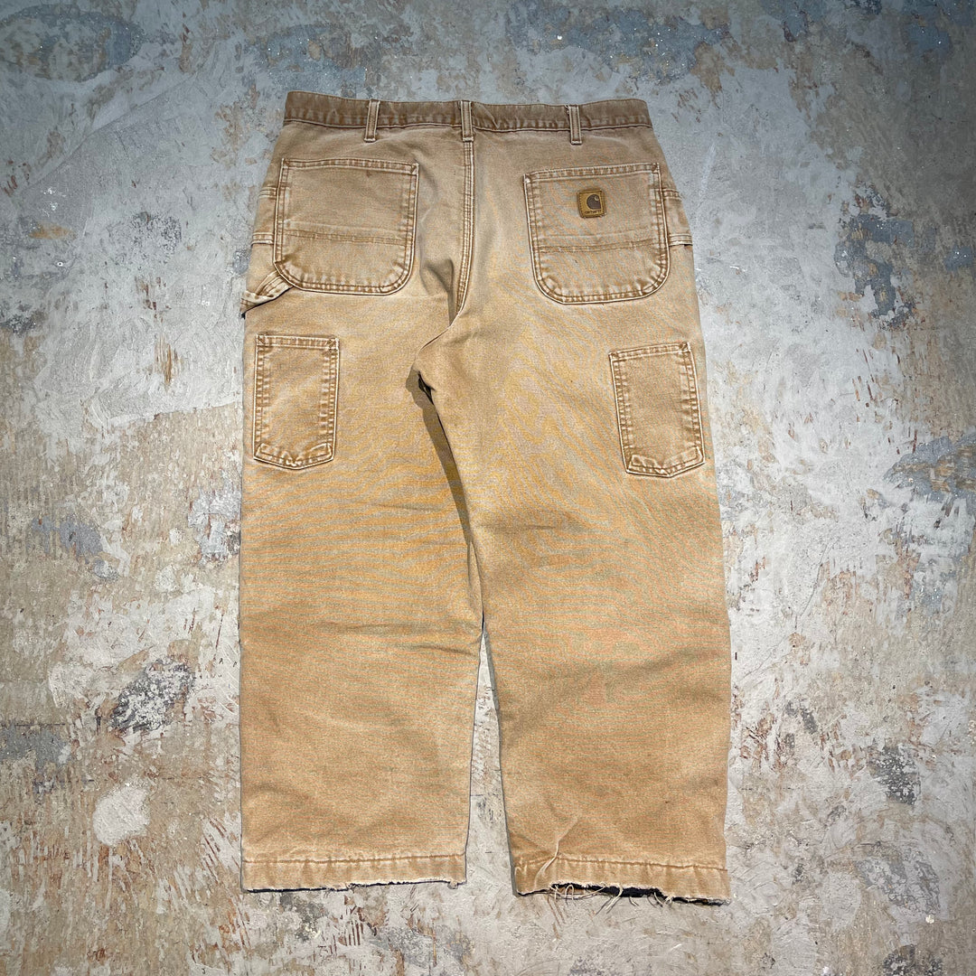 #1732 Vintage Carhartt/Duck Double-Knee Panter Pants/Duck Double Knee Painter Pants/Work Pants/Size 36×34