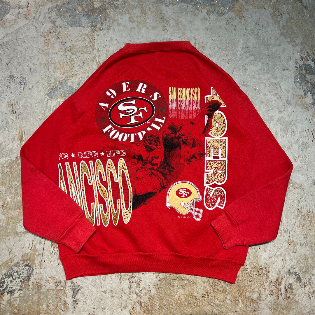 #3995 古着　Unknow/Crew neck sweat/クルーネックスウェット/サンフランシスコ・49ers/NFL/サイズ L