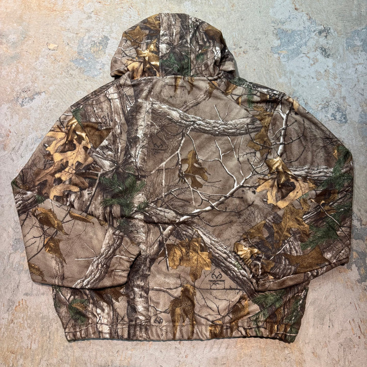 古着 REDHEAD/レッドヘッド/リアルツリー柄/プルオーバーパーカー/サイズL