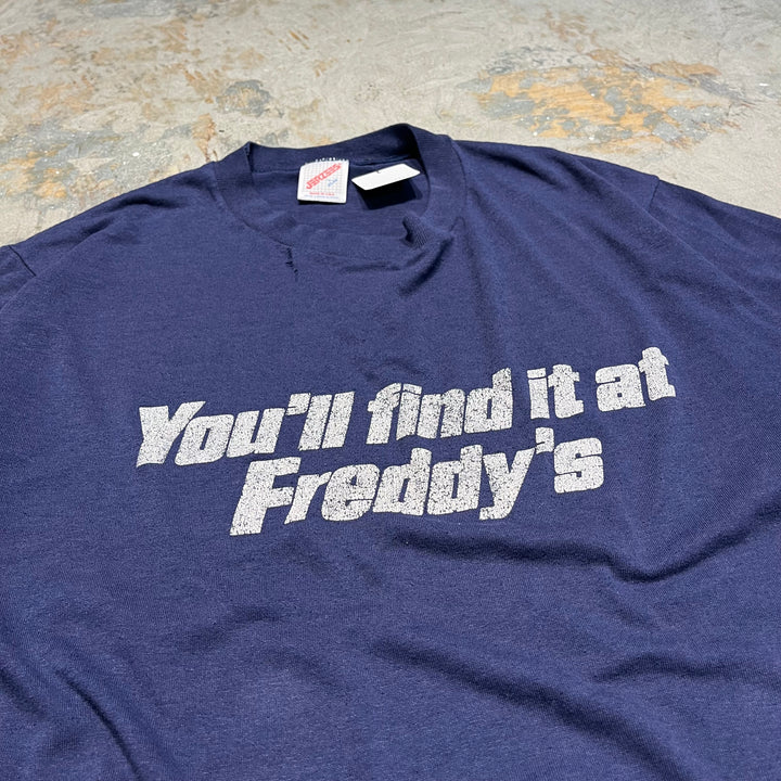 #4632 古着 USA製 80's ジャージーズ/You'll find it at Freday's/ヴィンテージ シングルステッチ Tシャツ/サイズL