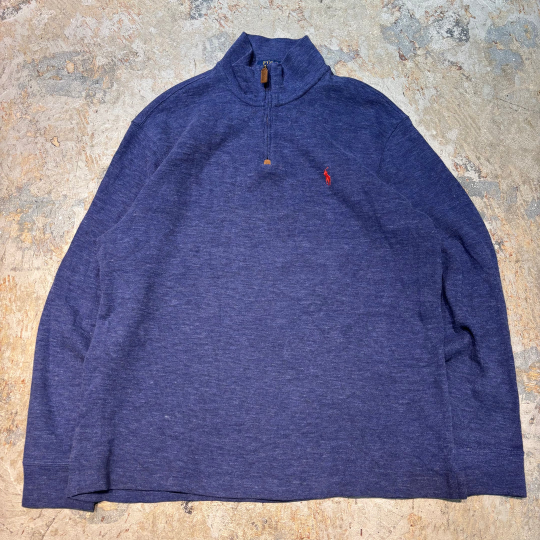 古着 POLO by Ralph Lauren/ ポロラルフローレン/ ハーフジップニットセーター/ サイズL