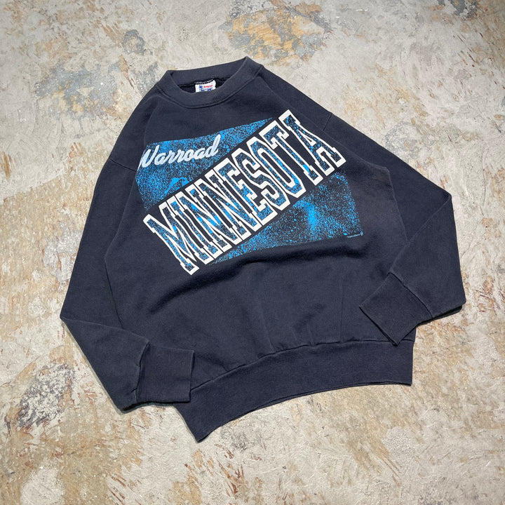 #4103 古着 Unknow/Crew Neck Print Sweat/クルーネックプリントスウェット/MINNESOTA/MADE IN U.S.A/サイズM