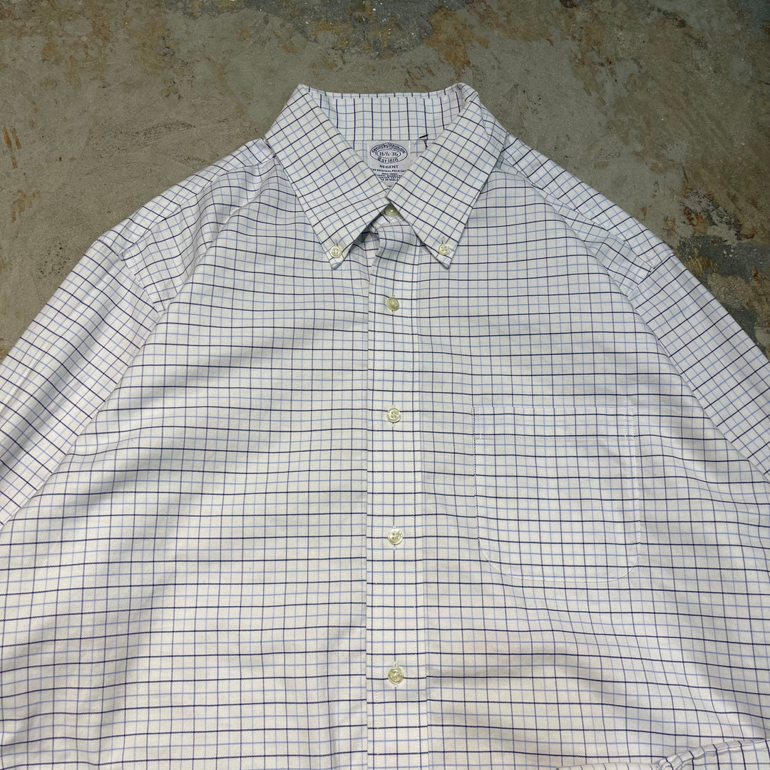 #4427 古着 Brooks Brothers/ブルックスブラザーズ/Long Sleeve Button Down Shirt/長袖ボタンダウンシャツ/Check/チェック柄/サイズL相当