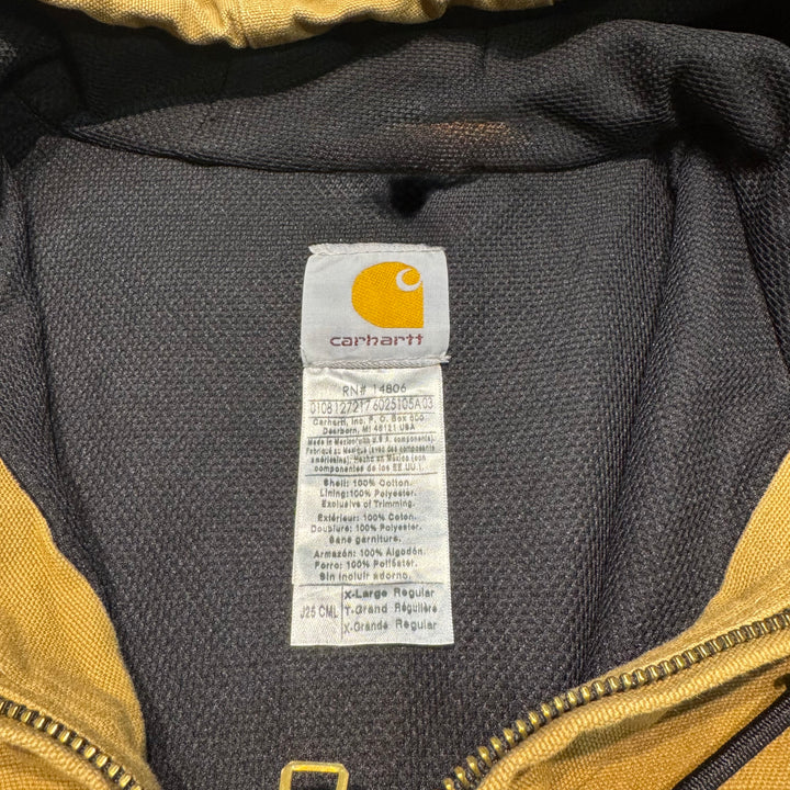 古着 Carhartt/ カーハート/ アクティブジャケット/ ダック地/ 裏地サーマル/企業ロゴ/ サイズXL