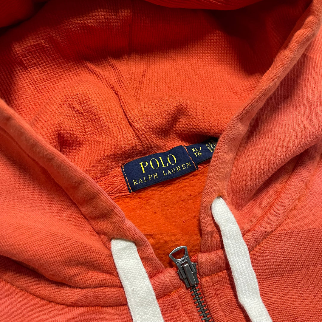 #3826 古着 POLO Ralph Lauren/ポロラルフローレン/Zip Up Hoody / ジップパーカー / フード裏地サーマル/サイズXL