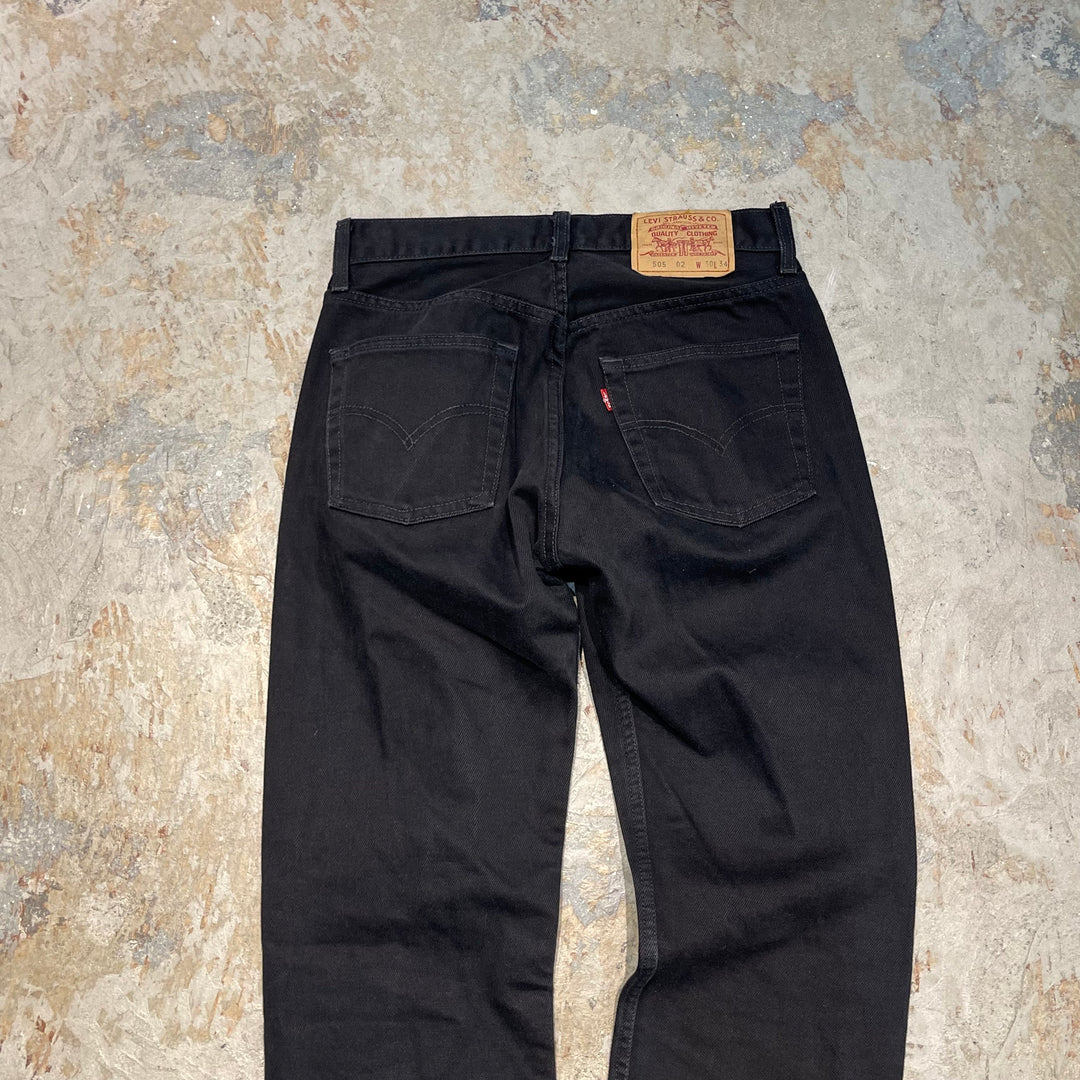 #4769 古着 LEVI’S/リーバイス/505-02/Black denim pants/ブラックデニムパンツ/スペイン製/サイズ30×34