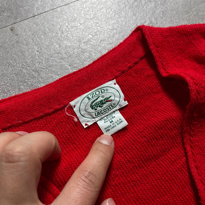 古着 USA製 70's~ IZOD LACOSTE / アイゾッド ラコステ / アクリルニットカーディガン / Mサイズ
