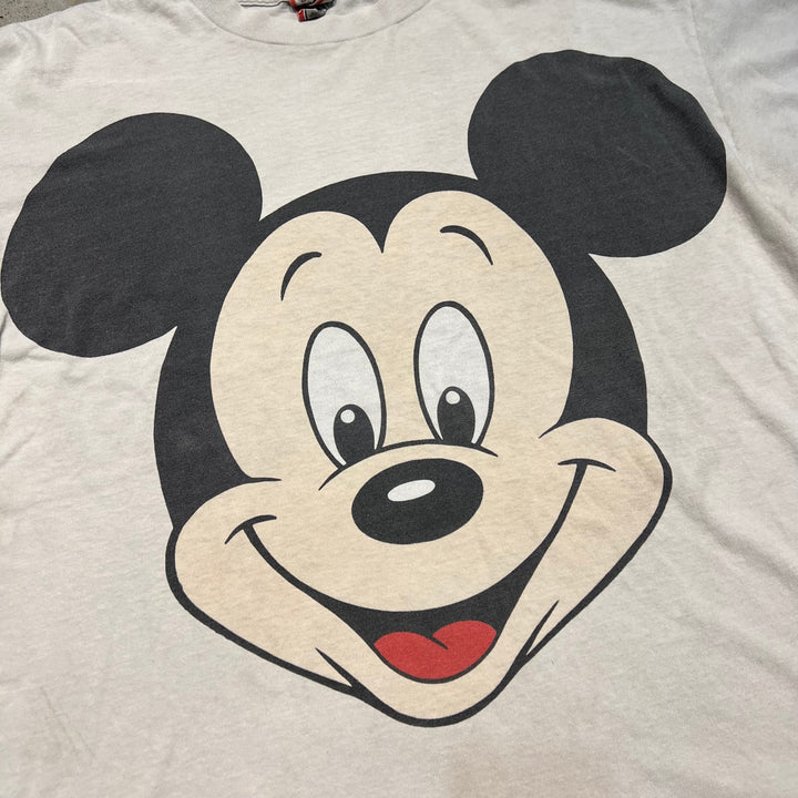 古着 USA製 90's DISNEY/ディズニー / ミッキーマウス / ヴィンテージ シングルステッチ キャラクターTシャツ/サイズXL相当