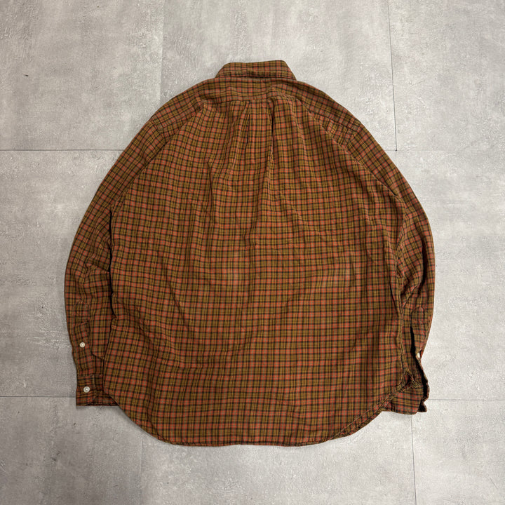 古着 90's POLO by Ralph Lauren/ ラルフ ローレン/ ボタンダウン長袖シャツ/ チェック柄/ サイズL