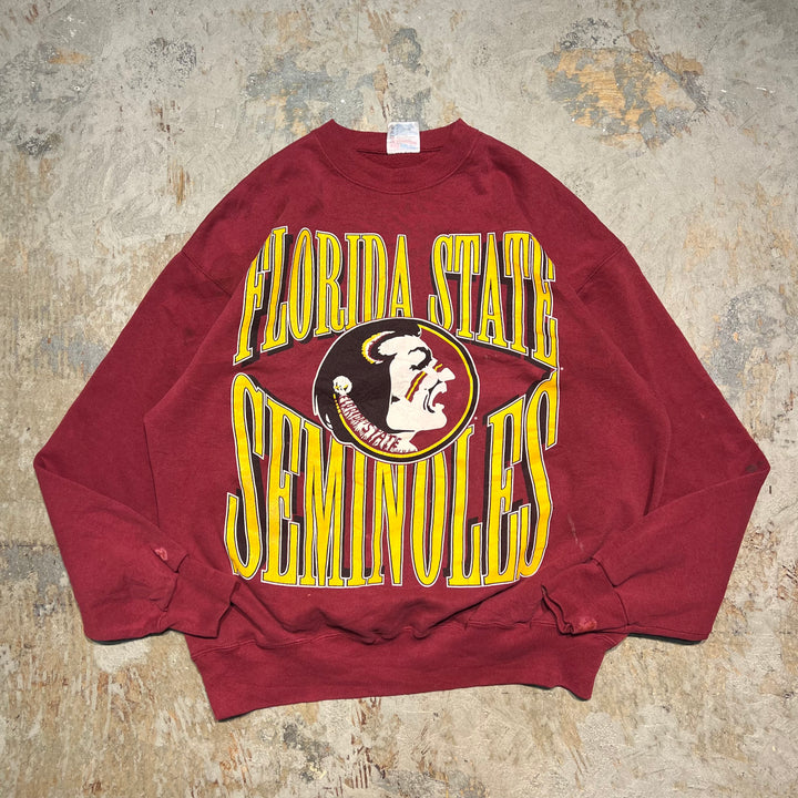 #3963古着 Hanes/ヘインズ/Crew neck sweat/クルーネックスウェット/FLORIDA STATE SEMINOLES/サイズXL