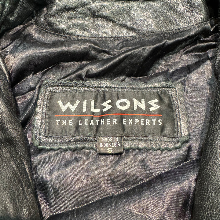 古着 WILSONS LEATHER/ ウィルソンズレザー/ 本革ジップアップレザージャケット/ 牛革/  サイズS