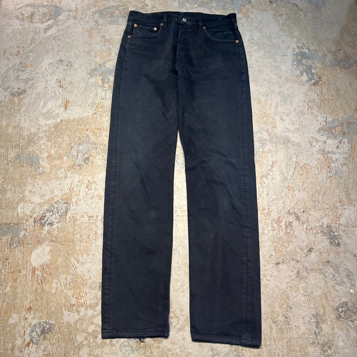 #4436 古着 Levi's/リーバイス/Black Denim Pants/ブラックデニムパンツ/501/サイズ34×36