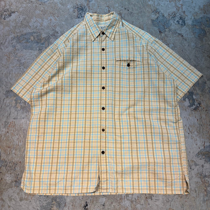 古着 L.L.Bean/ エルエルビーン/ 半袖シャツ/ チェック柄/ サイズL