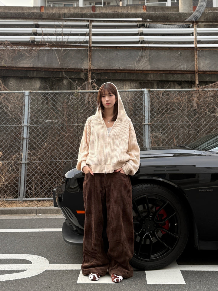 ワイドストレートコーデュロイパンツ
