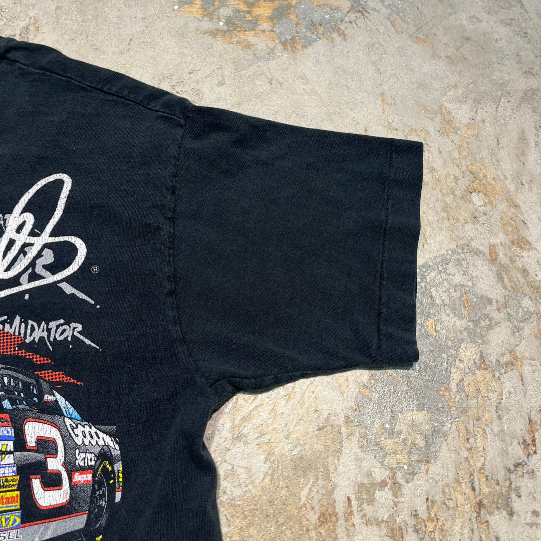 古着 90's NASCER/"DALE earnhardt"/レーシングカー/車/ヴィンテージ シングルステッチ プリントTシャツ/サイズL-XL相当