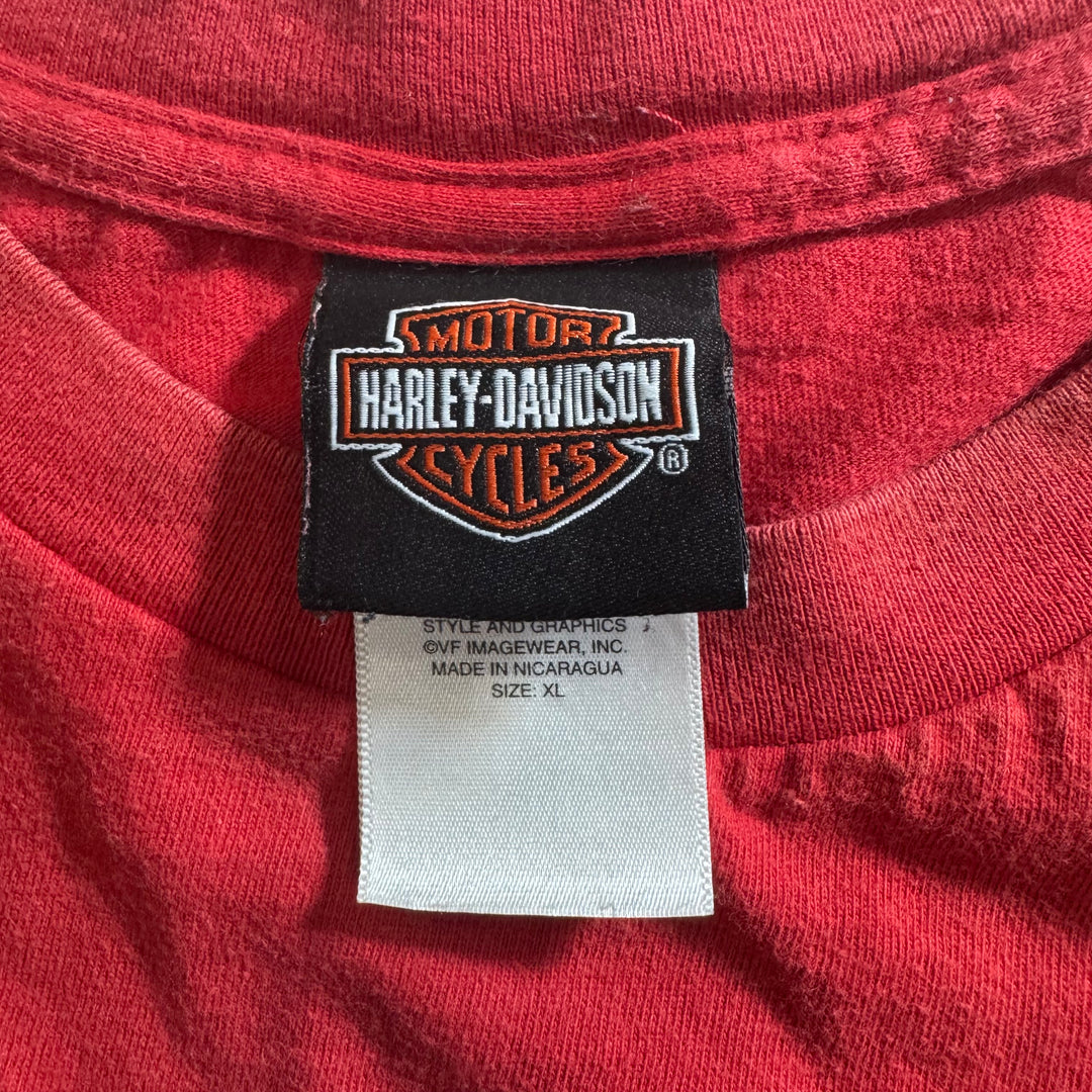古着 Harley-Davidson ハーレーダビッドソン プリントTシャツ アメカジ サイズXL相当