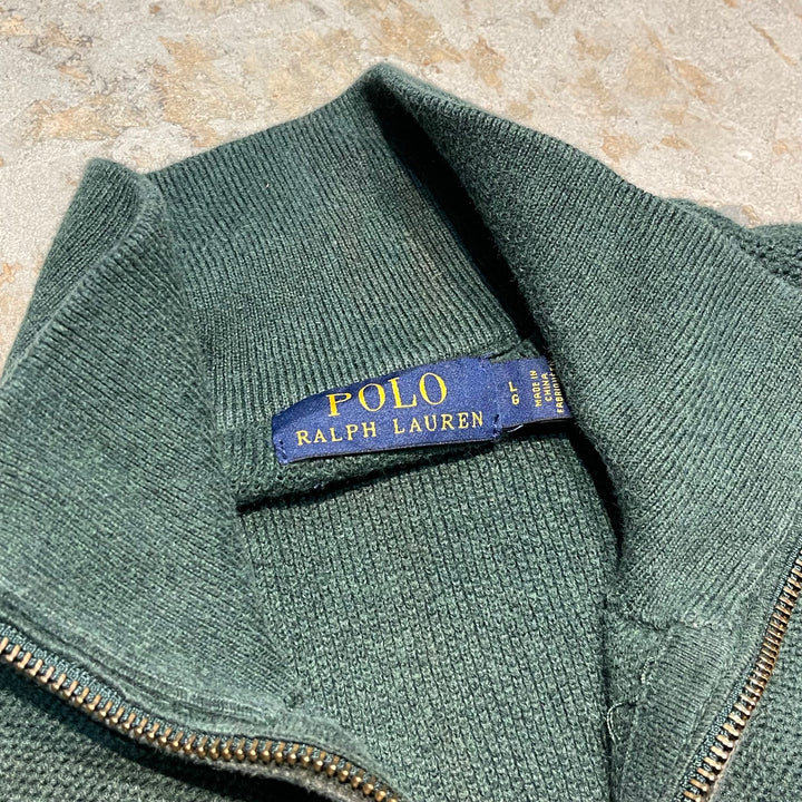 #3855 古着 POLO by Ralph Lauren/ポロバイラルフローレン/Half zip knit Sweater/ハーフジップニットセーター/サイズL