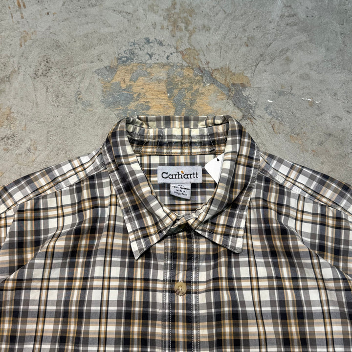 古着 carhartt/カーハート/ ボタンダウン半袖シャツ/ チェック柄/ サイズXL