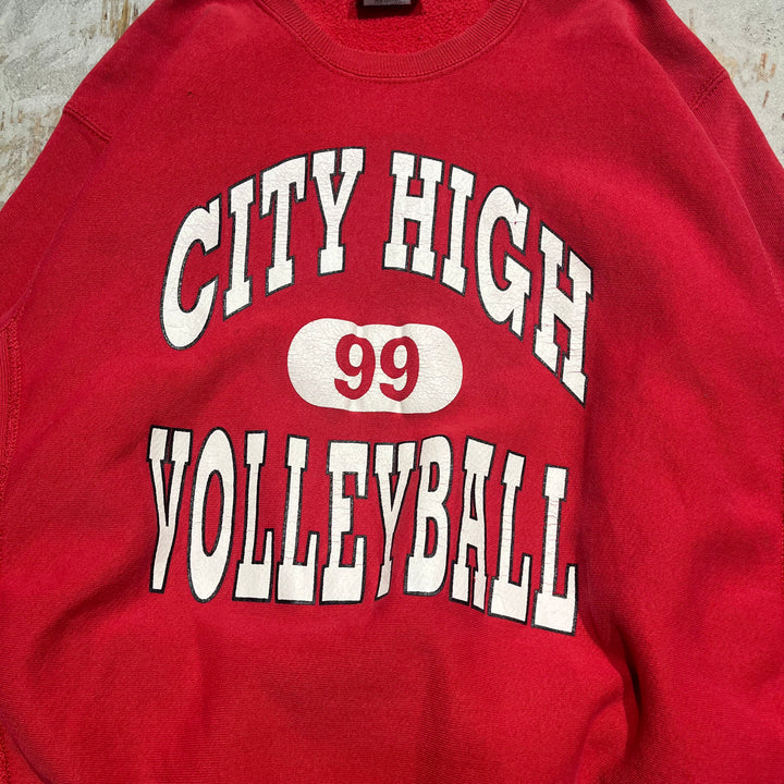 #1911 Old clothes 90's Lee/Lee Crewneck sweat/College logo/reverse weave/MADE IN USA/CITY HIGH/Size XL