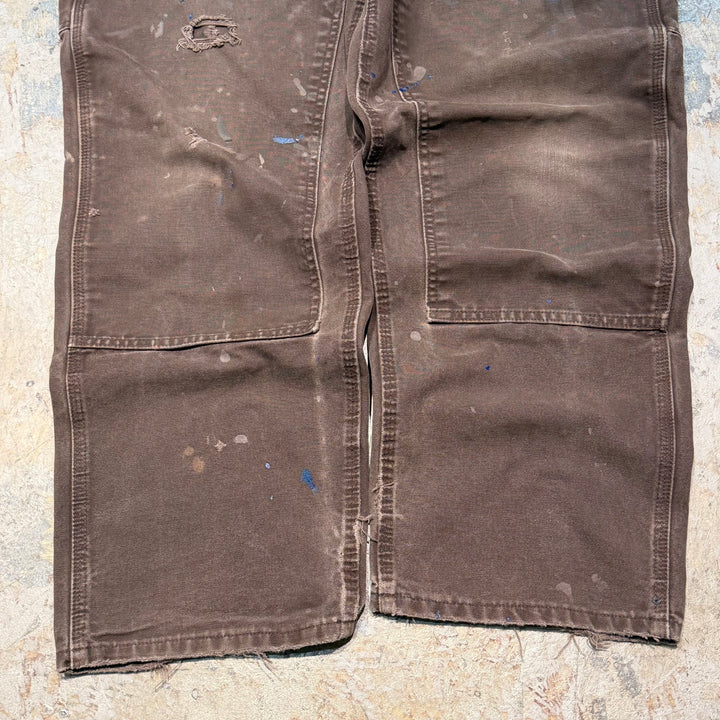 古着 Carhartt/カーハート/ダック地ペインターパンツ/ダブルニー/実寸サイズ36×29