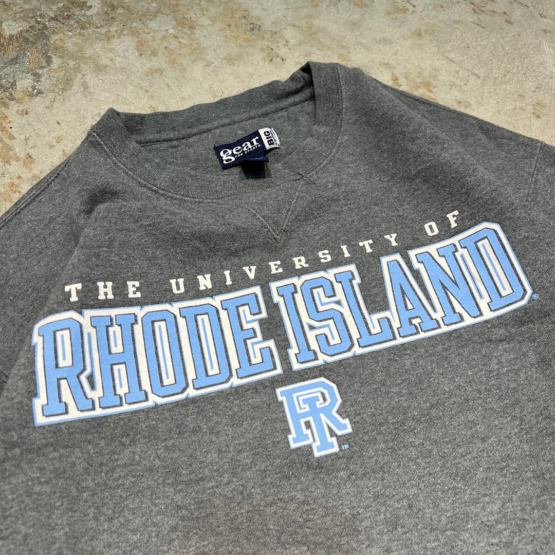 #3803 古着 Unknow/Crew Neck Sweat Shirts/クルーネックスウェット/RHODE ISLAND/カレッジロゴ/サイズM