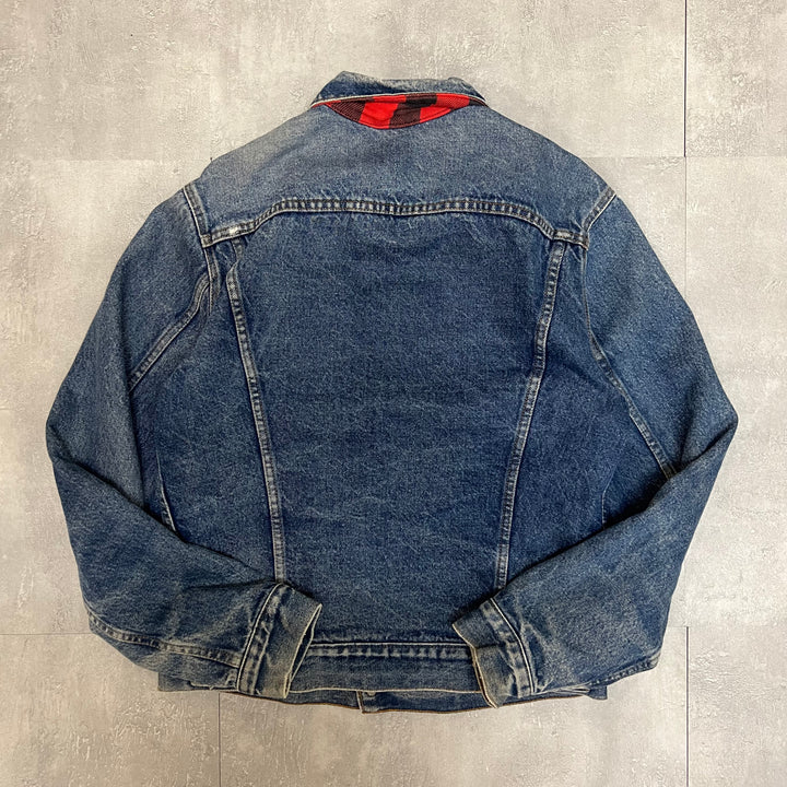 #1836 古着/Levi's/リーバイス/Denim jacket/デニムジャケット/裏地チェック/サイズL相当