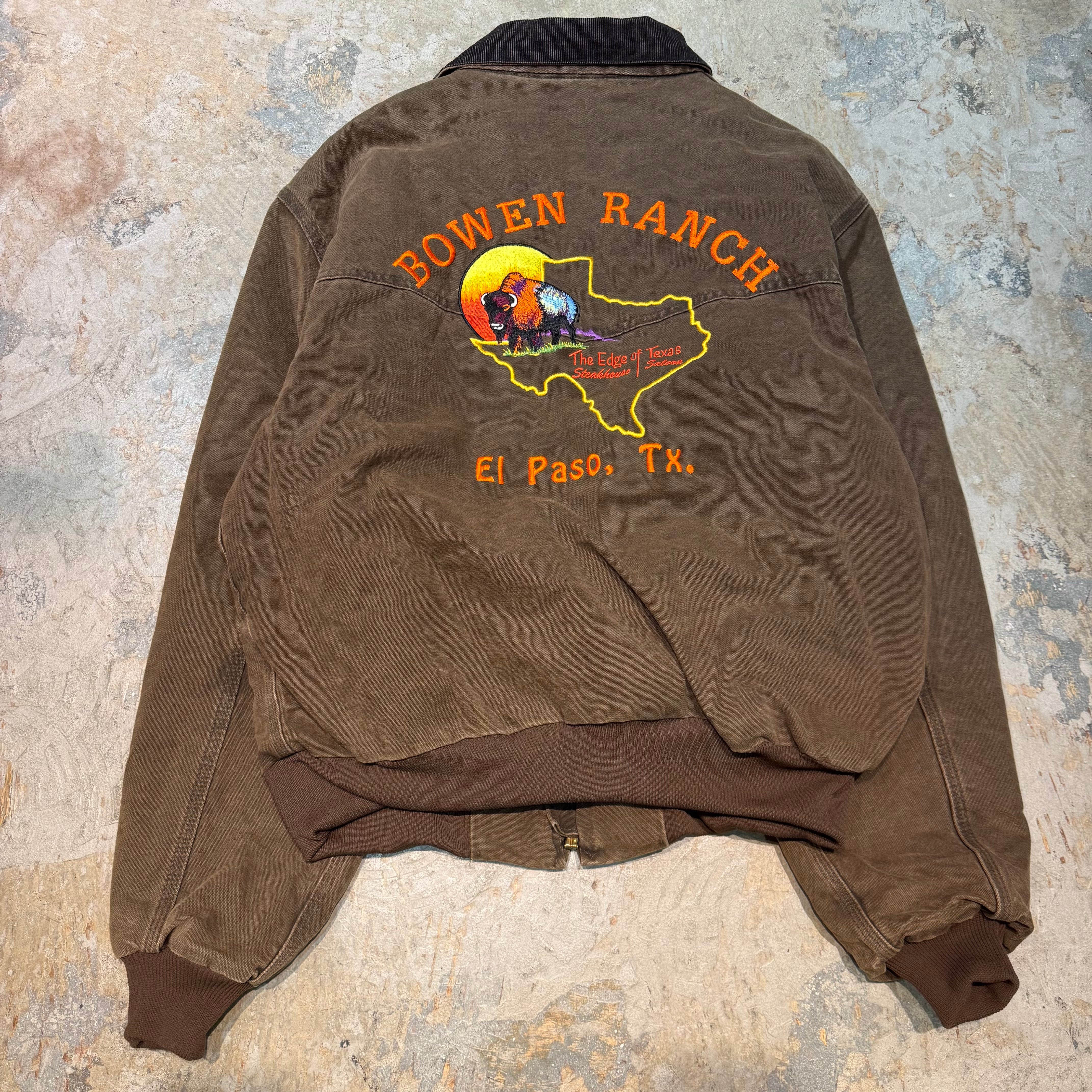 【カーハート】サンタフェジャケット　レディースXS相当　茶色　裏地キルティングi Carhartt カーハート USA製 サンタフェジャケット 裏