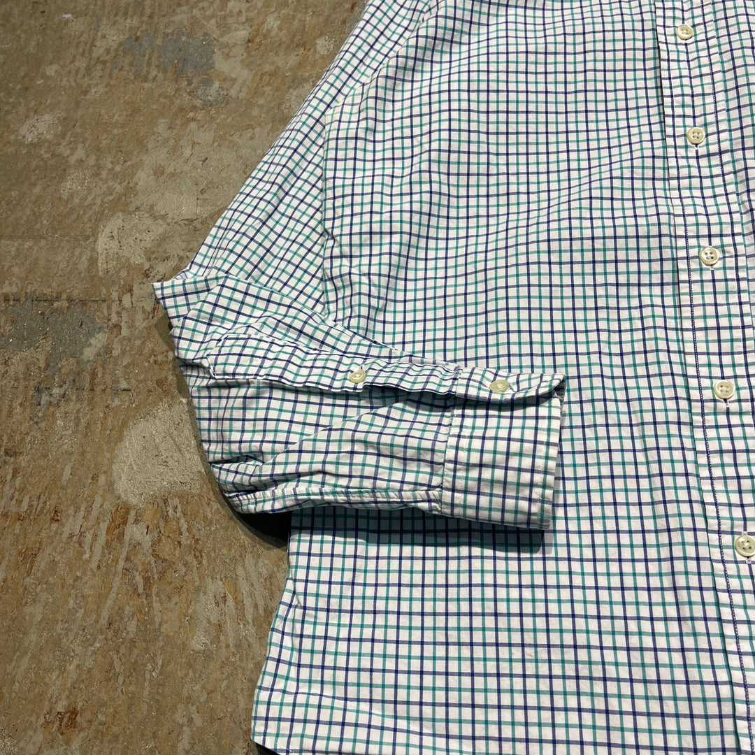 #4413 古着 Ralph Lauren/ラルフローレン/Long Sleeve Button Down Shirt/長袖ボタンダウンシャツ/チェック柄/CUSTOM FIT/サイズ M