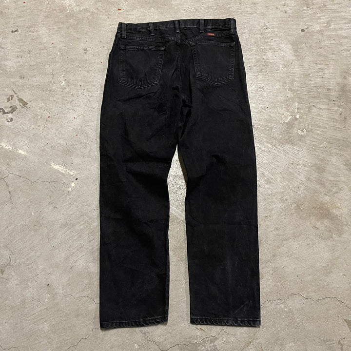 #4263 古着 RUSTLER/ラスラー/Black Denim Pants/ブラックデニムパンツ/サイズ36×30