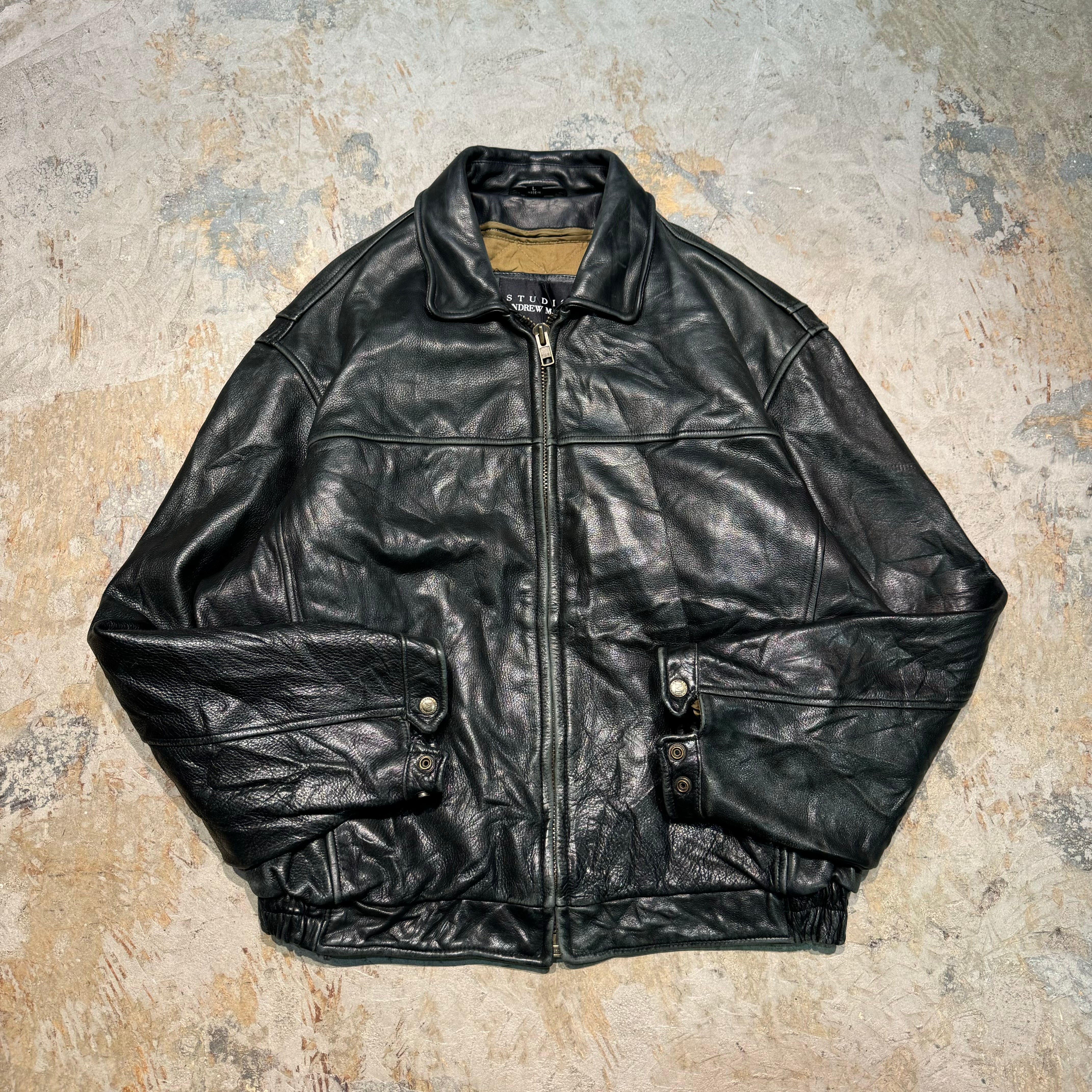 古着 WILSONS LEATMER/ ウィルソンレザー/ ジップアップレザー