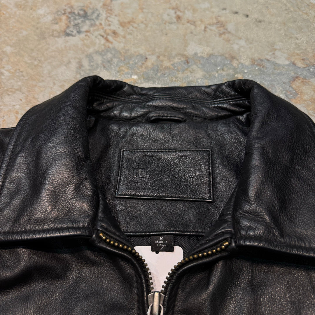 古着 USAVINTAGE/ Zip Up Leather Jacket/ジップアップレザージャケット/サイズM