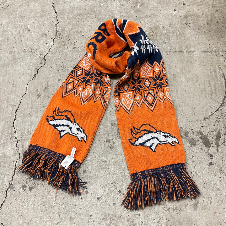 #3077 古着 スポーツマフラー/DENVER BRONCOS/デンバー・ブロンコス/ノルディック柄