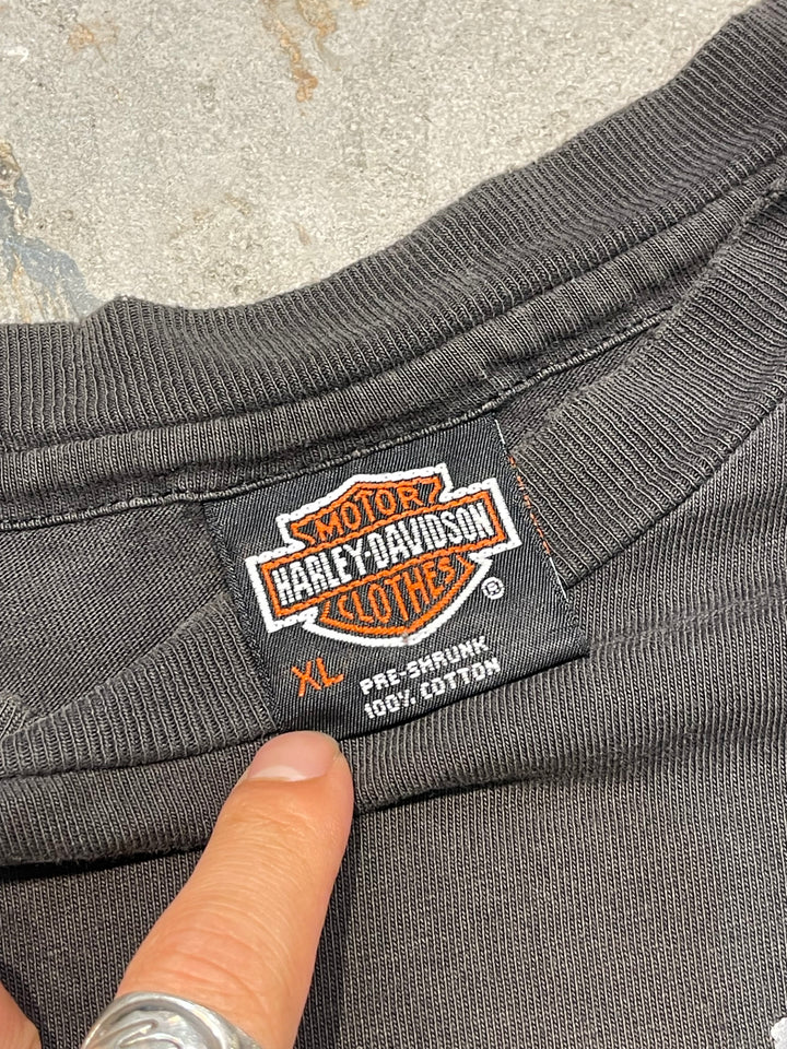 #MA162 古着 USA製 92's Harley-Davidson /ハーレー ダビッドソン / ウィスコンシン州 / シングルステッチ ヴィンテージ Tシャツ / サイズXL