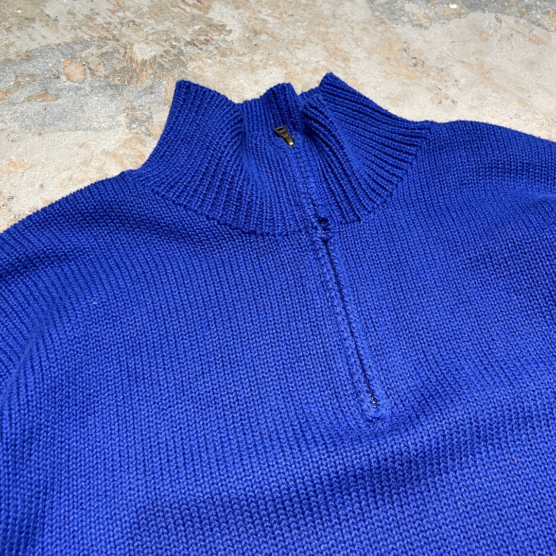 #3330 古着 Polo Ralph Lauren/ポロラルフローレン / Half Zip Cotton Knit Sweater/ハーフジップ コットンニット セーター / サイズXXL