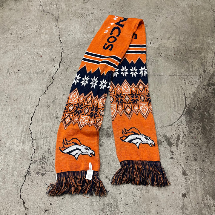 #3077 古着 スポーツマフラー/DENVER BRONCOS/デンバー・ブロンコス/ノルディック柄