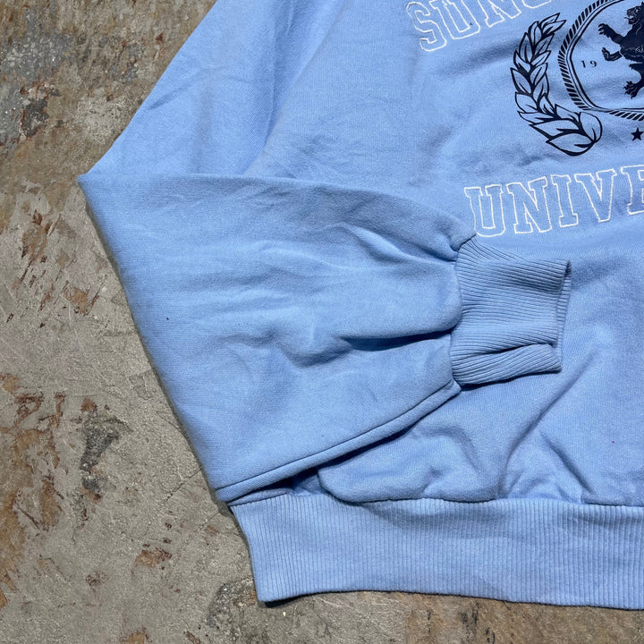 #3806 古着 Unknow/Crew Neck Sweat Shirts/クルーネックスウェット/SUNSET VALLEY UNIVERSITY/カレッジロゴ/サイズM