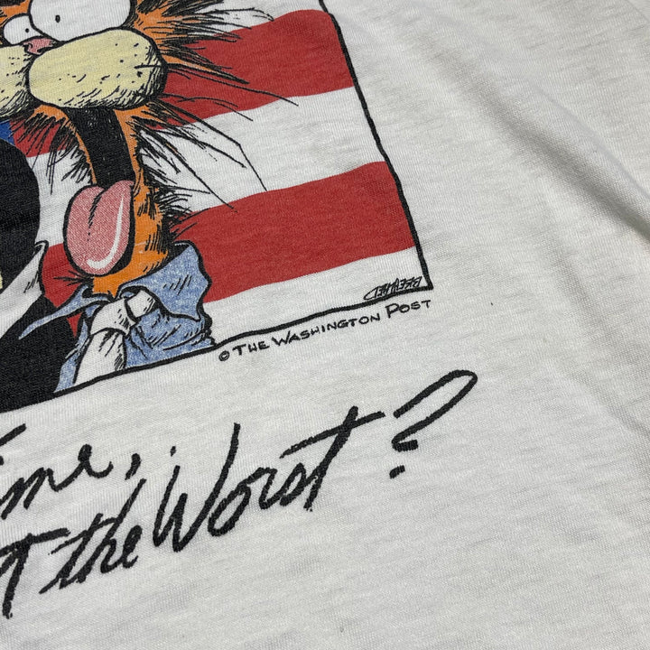 古着 USA製 84's ヘインズ/Bloom County/ワシントン選挙ポスター/ヴィンテージ シングルステッチ プリントTシャツ/サイズM