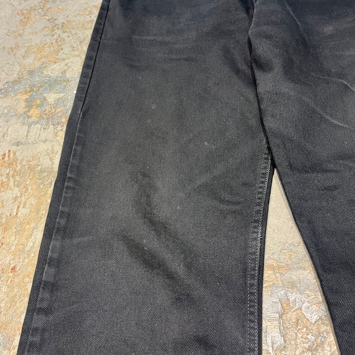 #4432 古着 Levi's/リーバイス/Black Denim Pants/ブラックデニムパンツ/615/MADE IN UK/サイズ36×34