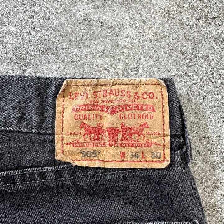 古着 Levi's/ リーバイス/ ブラックデニムパンツ/ 505/ 実寸サイズ34×29