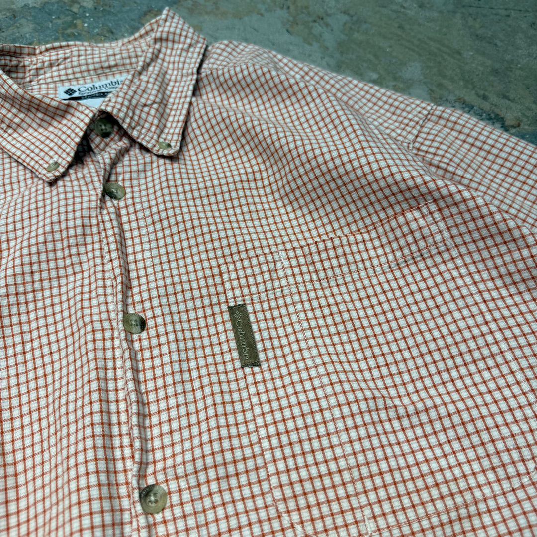 Used clothing Columbia/ Columbia/ Short sleeve shirt/ Checkered pattern/ Size L