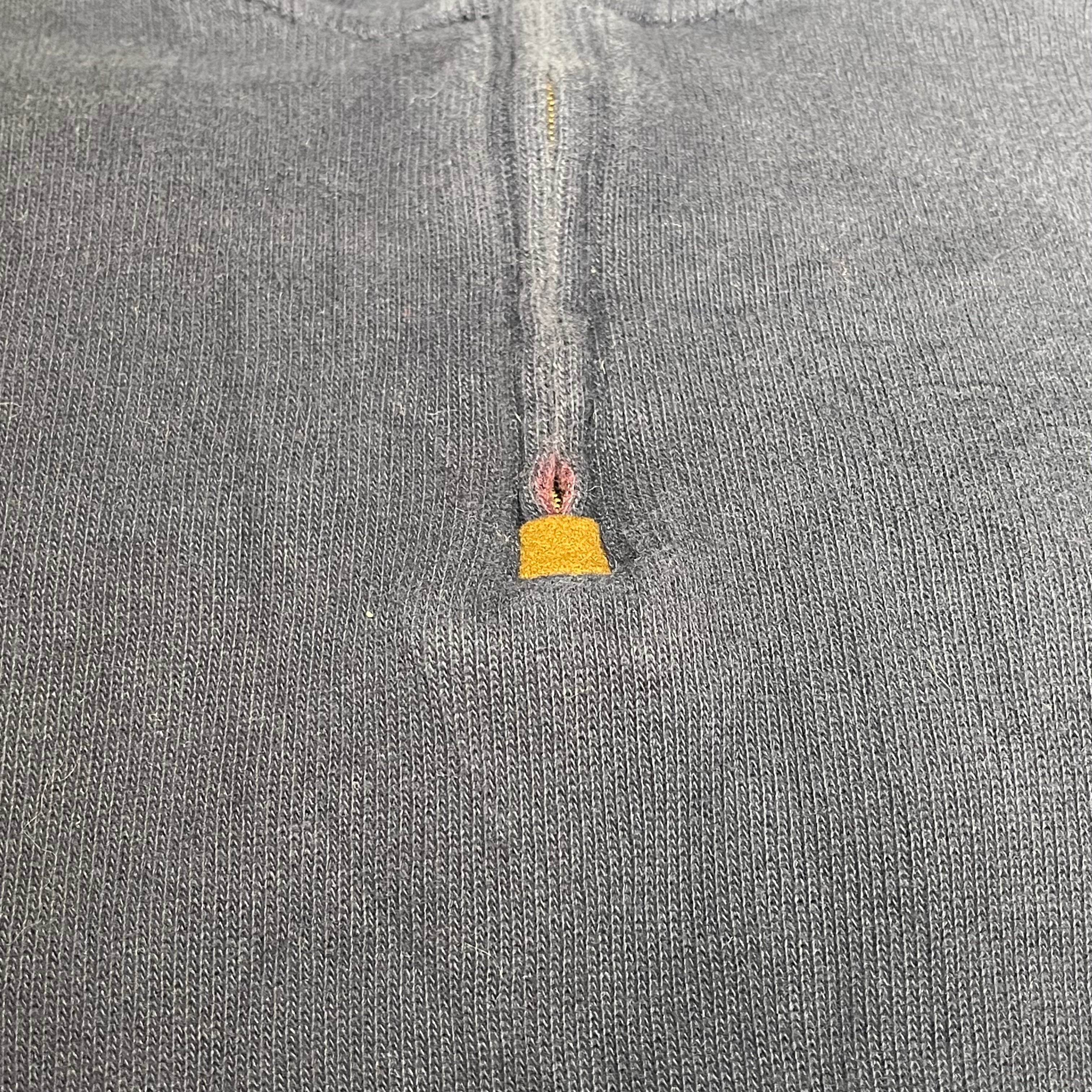 ポロバイラルフローレン　刺繍ロゴ　ハーフジップコットンニット　アイボリーL古着 ポロラルフローレン POLO RALPH LAUREN ポニー刺繍 ハーフジップ