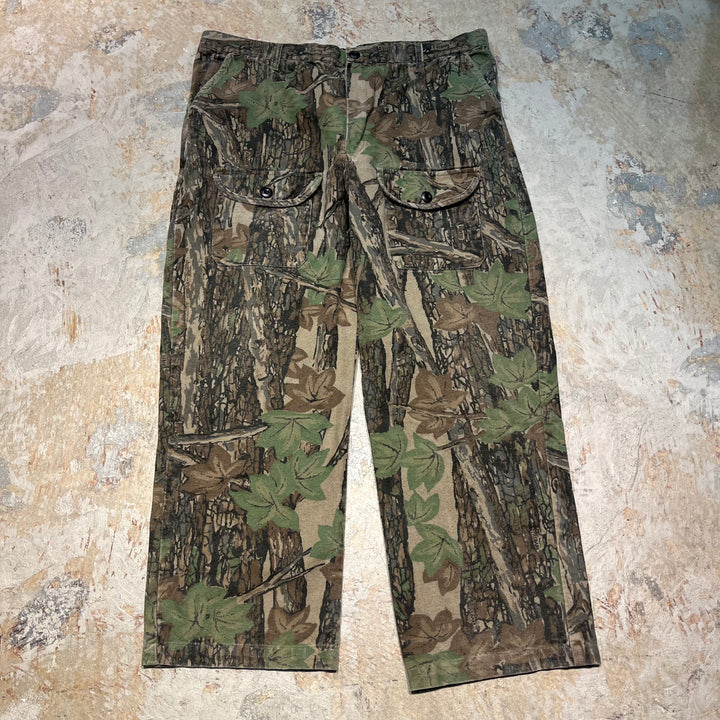 #4221 古着 Unknow/Chamois cross real tree work Pants/シャモアクロスリアルツリーワークパンツ/リアルツリー柄/サイズ W38