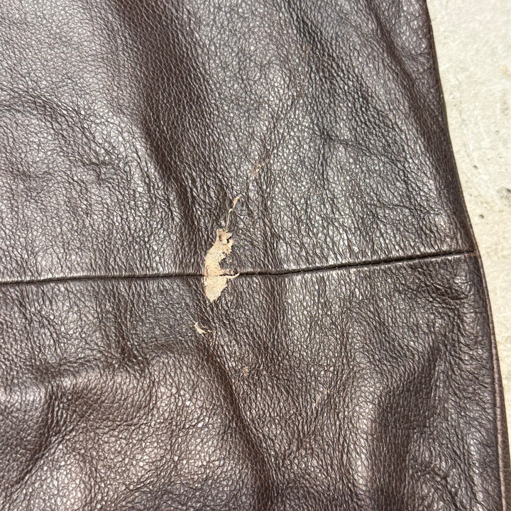 古着 ST JOHN'S BAY/セントジョンズベイ/ジップアップレザージャケット /サイズM