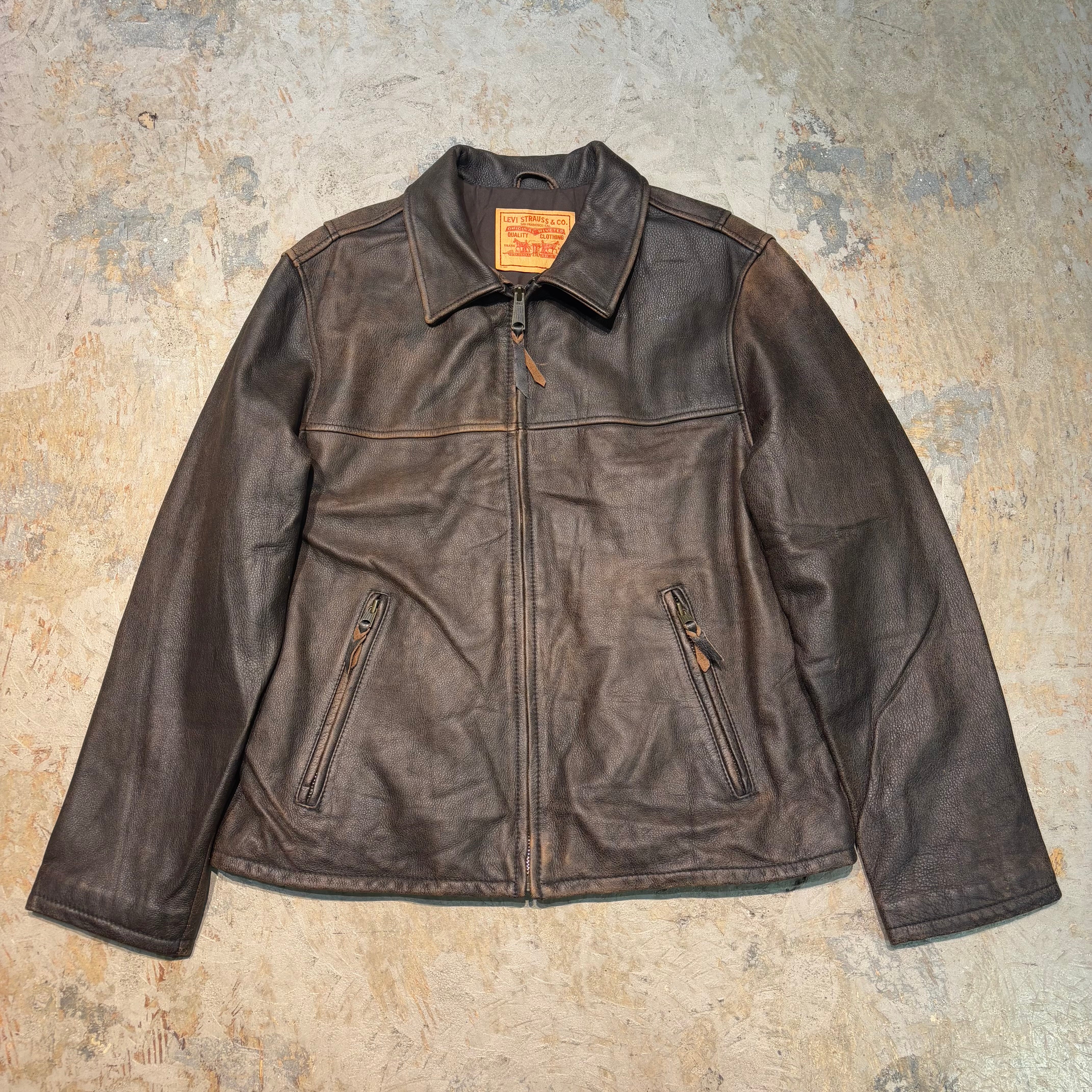 リーバイス社　レザージャケットS〜M　シングルライダース　革ジャン　Levi's リーバイス社 レザージャケットS〜M シングルライダース 革