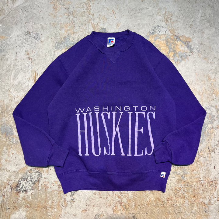 #3967 古着/Russell/ラッセル/Crewneck sweat/クルーネックスウェット/WASHINGTON HUSKIES/MADE IN U.S.A/サイズM