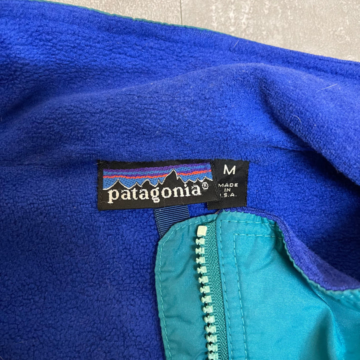 #1798 Old clothes 91's Patagonia/Shelled Synchilla/Fleece jacket/MADE IN USA/Size M