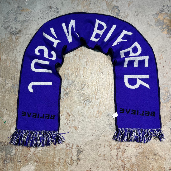 #3001 古着 サッカーマフラー/BELIEVE/JUSTIN BIEBER/ジャスティンビーバー